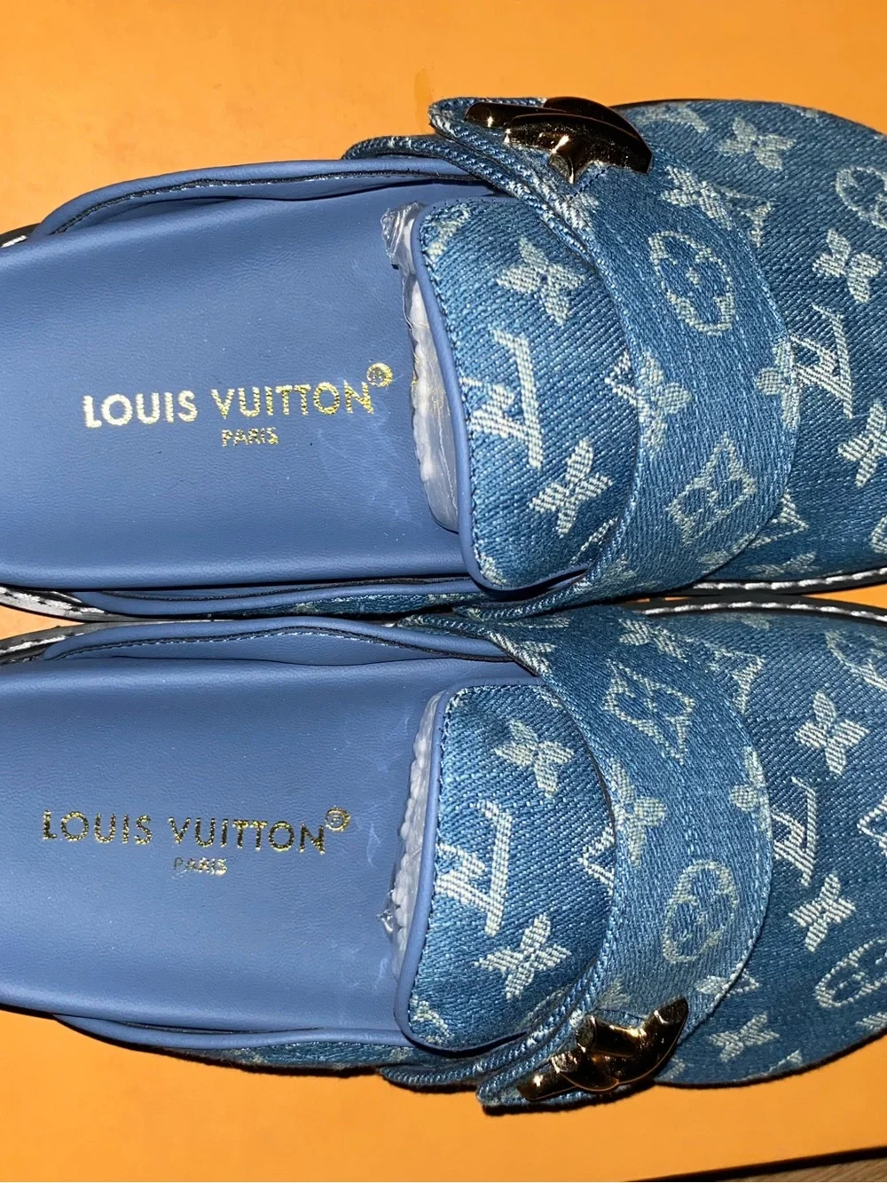 Louis Vuitton Orange and Black Logo Gift Box